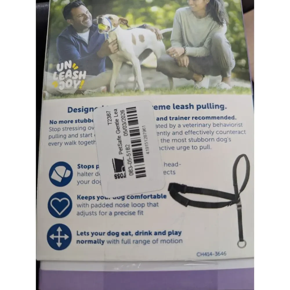 PetSafe Gentle Leader Headcollar Size Large 60-130 Lbs. Black Quick Release